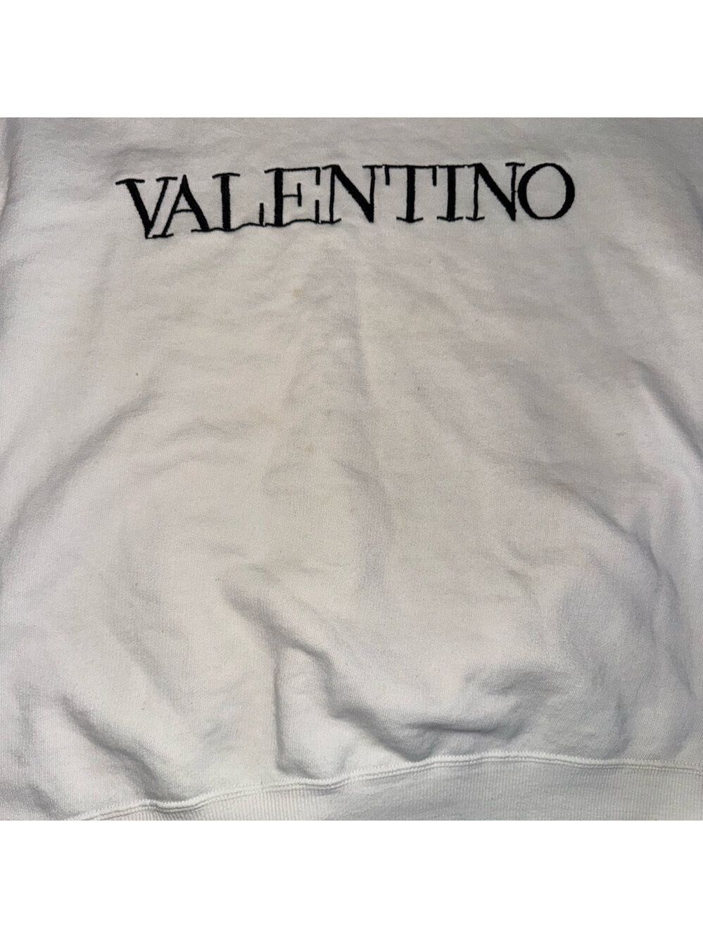 Valentino Swimwear Vintage Off White Sweatshirt Size Large - Picture 4 of 11